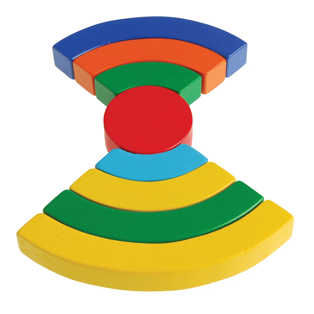 Wooden Circle Puzzle for Kids – Montessori Shape Sorting & Building Toy, Colorful Educational Wooden Blocks for Preschool Math, Fine Motor Skills, and Creative Play (Ages 3+) - Image 4