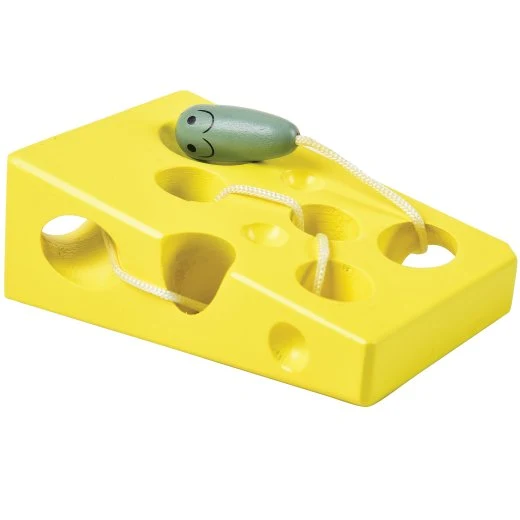 Wooden Lacing Game – Cheese & Mouse - Image 4