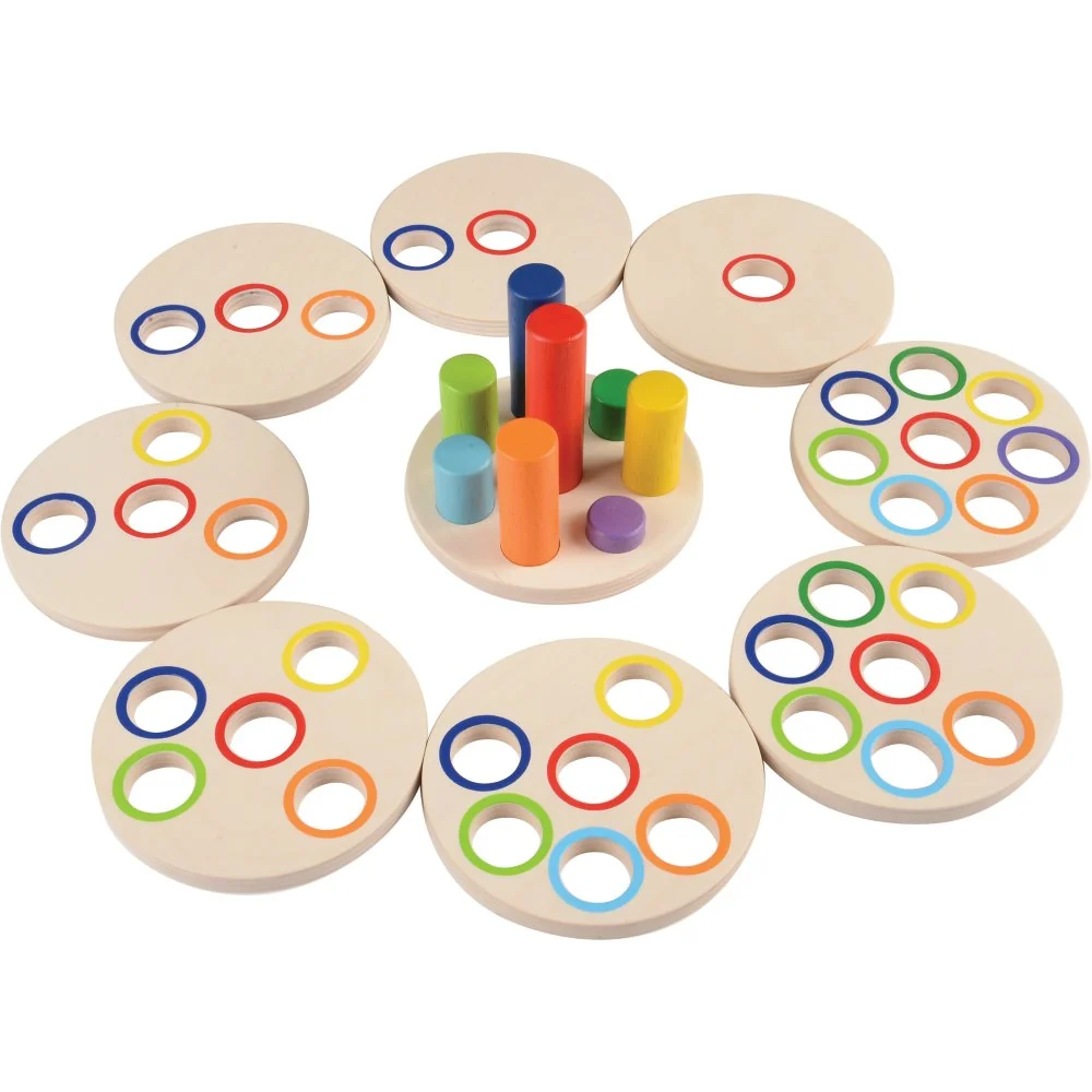 Wooden Logic Stacking Puzzle | Shape & Color Exploration STEM Toy - Image 3
