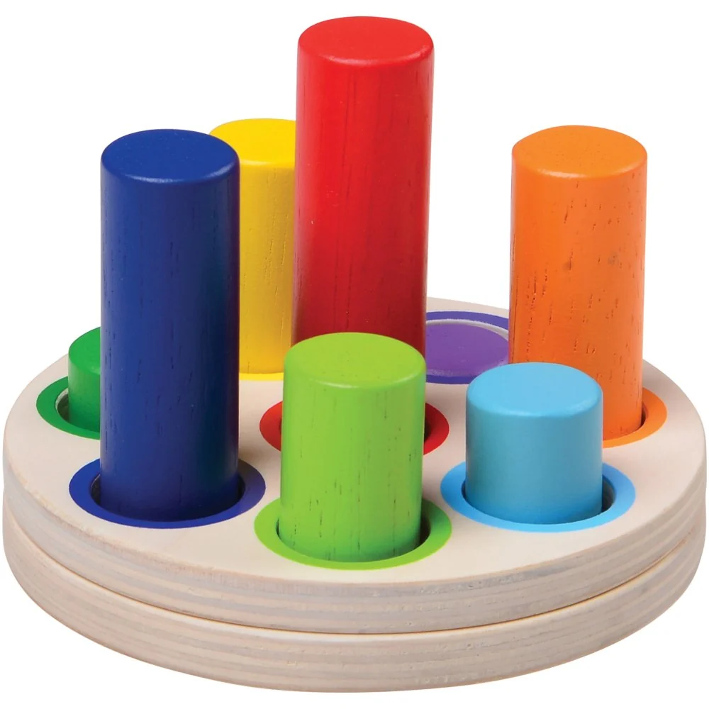 Wooden Logic Stacking Puzzle | Shape & Color Exploration STEM Toy - Image 4