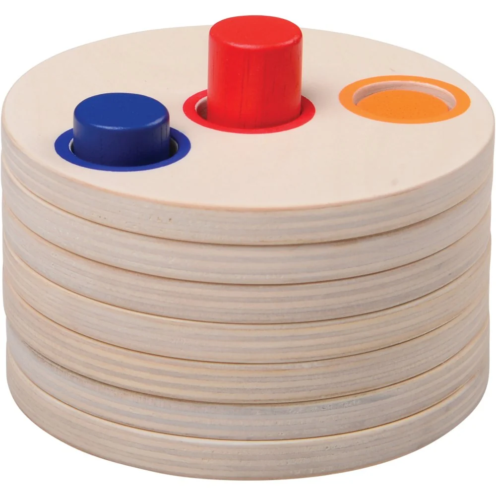 Wooden Logic Stacking Puzzle | Shape & Color Exploration STEM Toy - Image 8