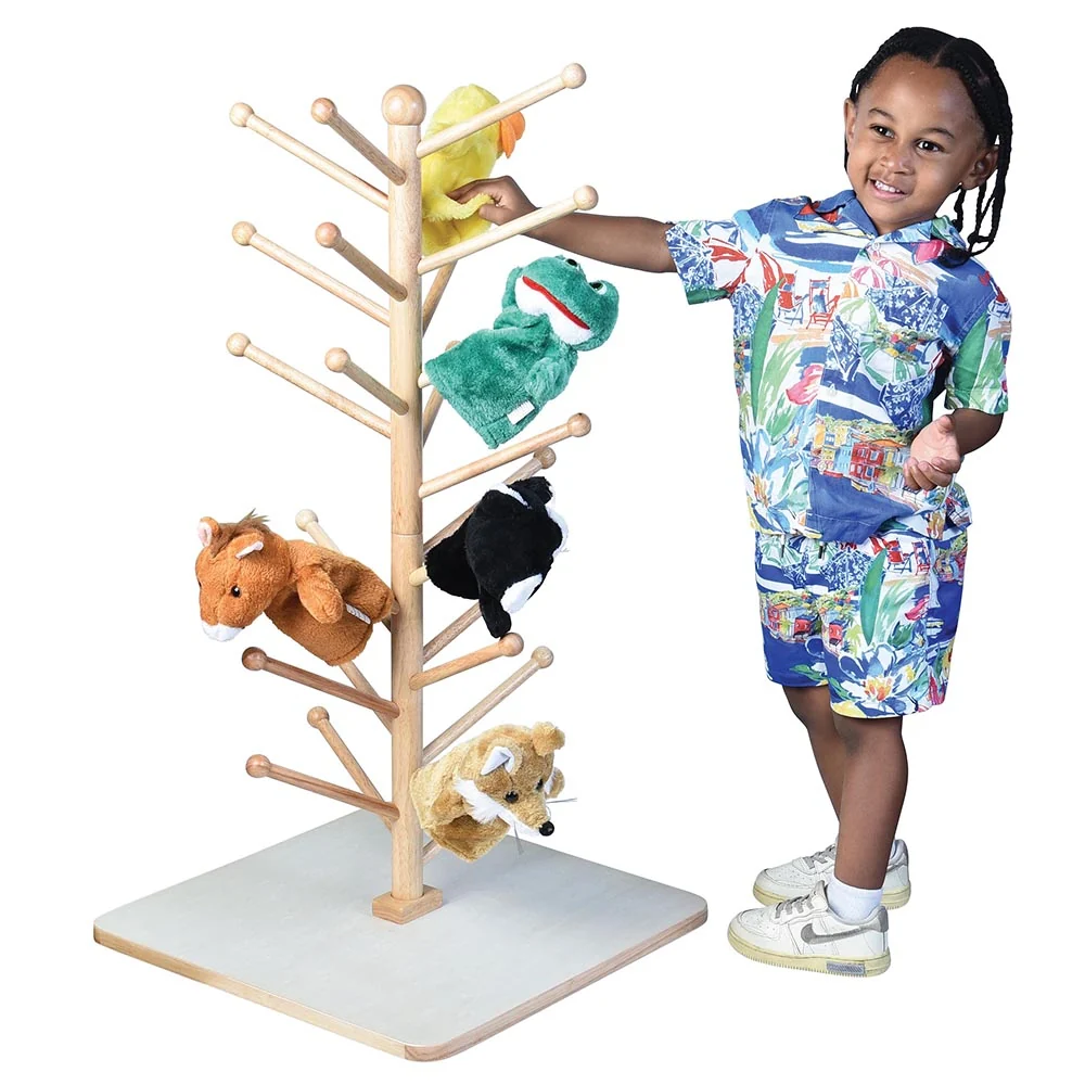 Adjustable Wooden Puppet Tree Display Stand | Holds Up to 26 Puppets - Image 5