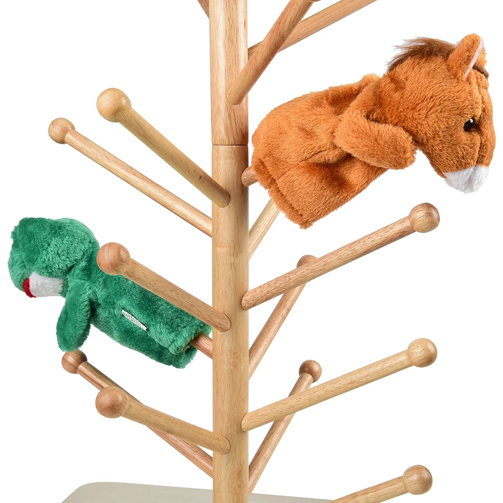 Adjustable Wooden Puppet Tree Display Stand | Holds Up to 26 Puppets - Image 8