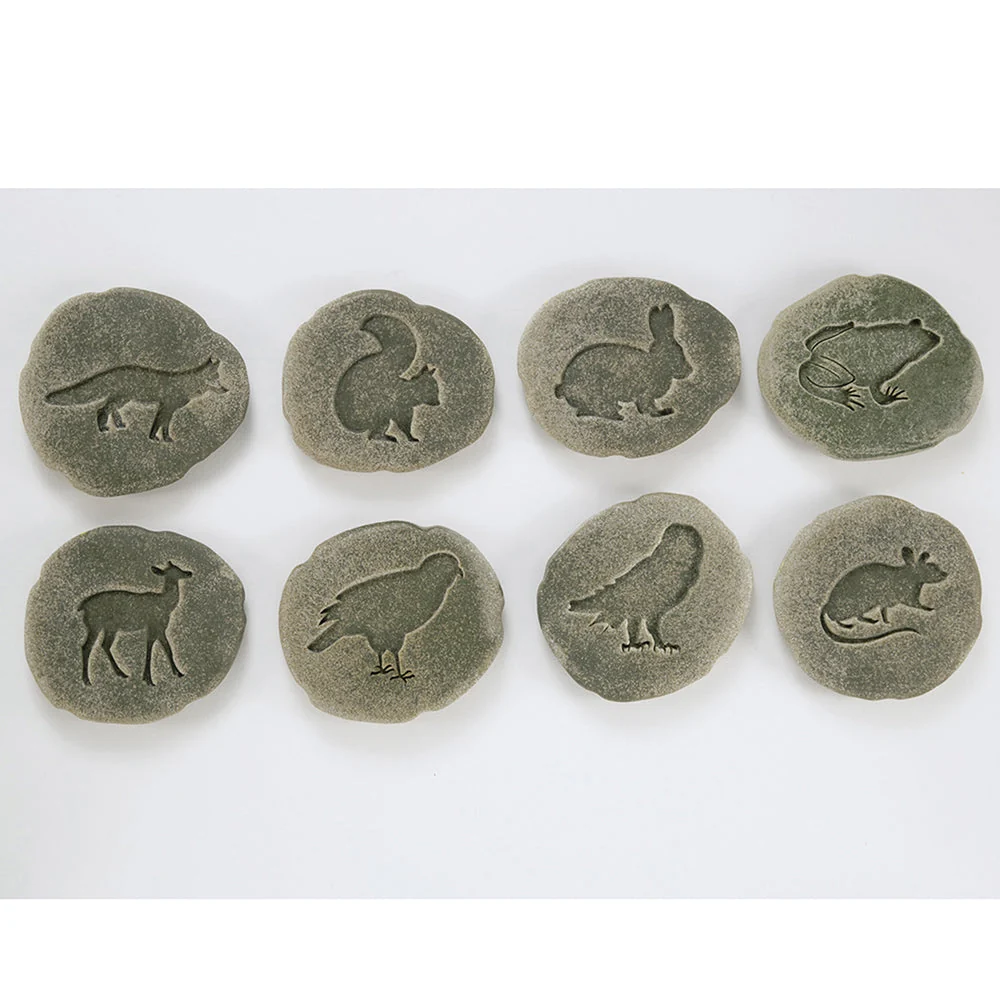 Yellow Door® Let's Investigate Woodland Footprints Double-Sided Animal Stones - Image 6