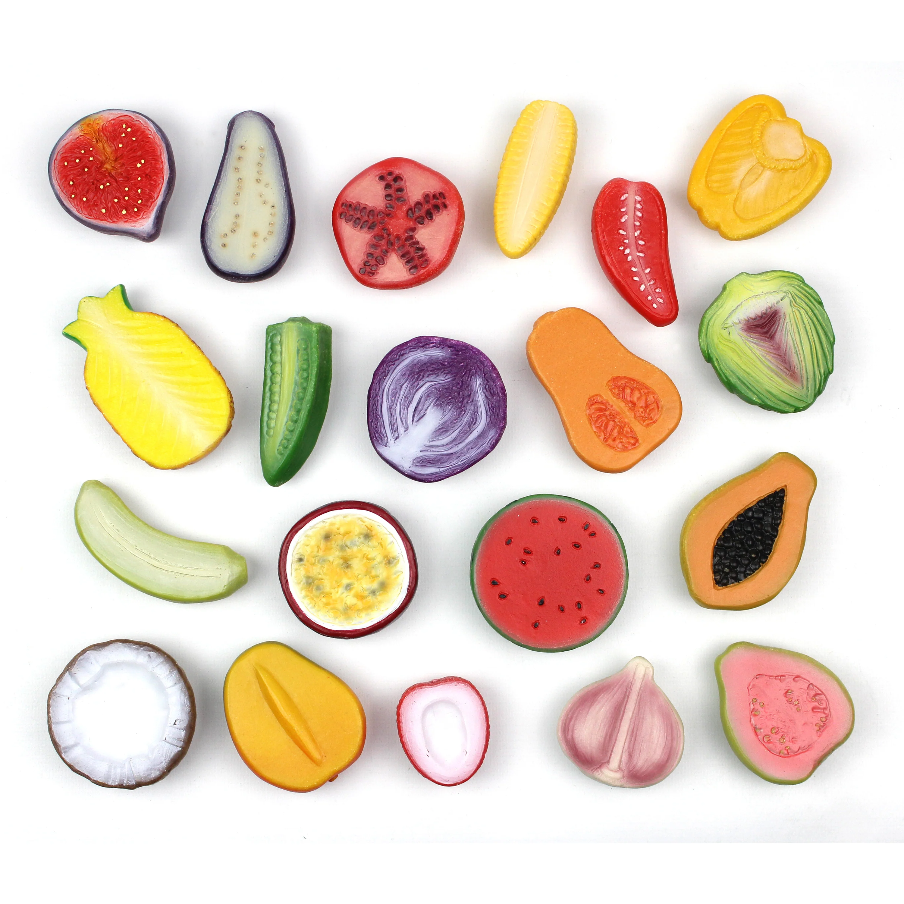 World Kitchen Sensory Play Stones | Global Fruit & Vegetable Tactile Play Set - Image 13