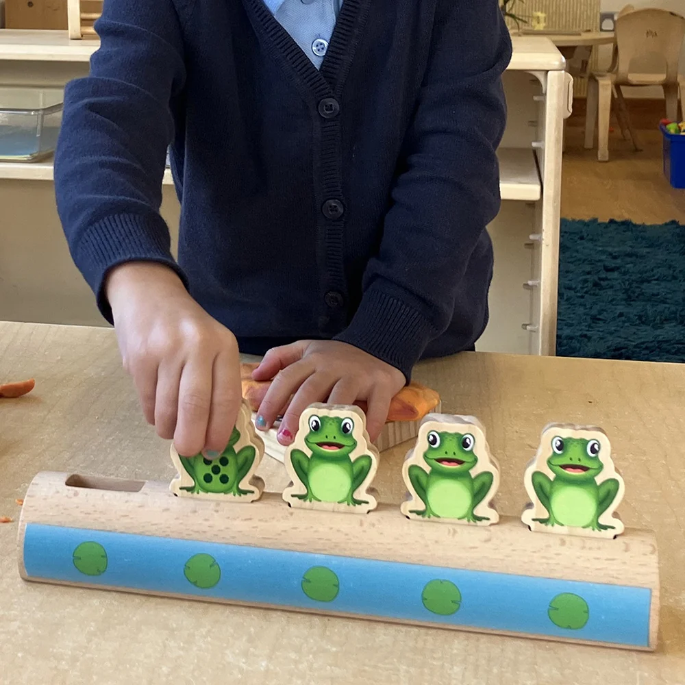 Yellow Door® Five Frogs on a Log | Wooden Number Line & Matching Game - Image 10