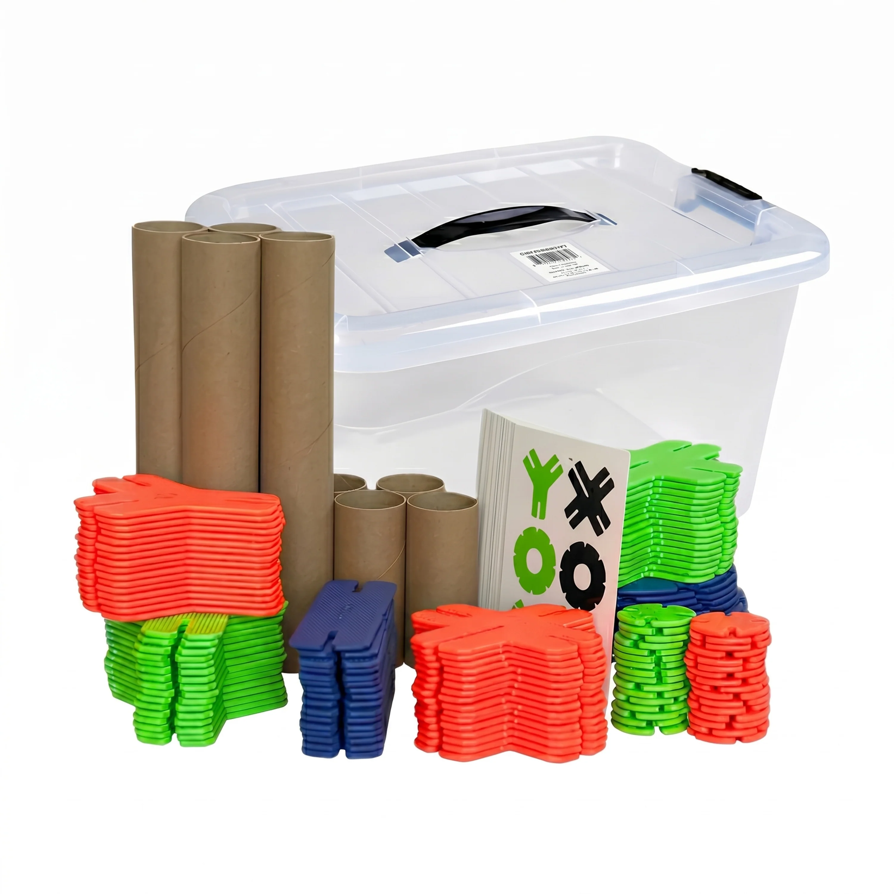 YOX® Megabuilder Classroom Kit with Storage Bin | 152-Piece STEM Construction & Creative Building Set with Idea Cards